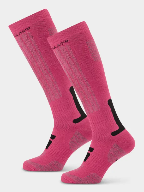 Ski Socks 2-pack | Pink sold by Poederbaas