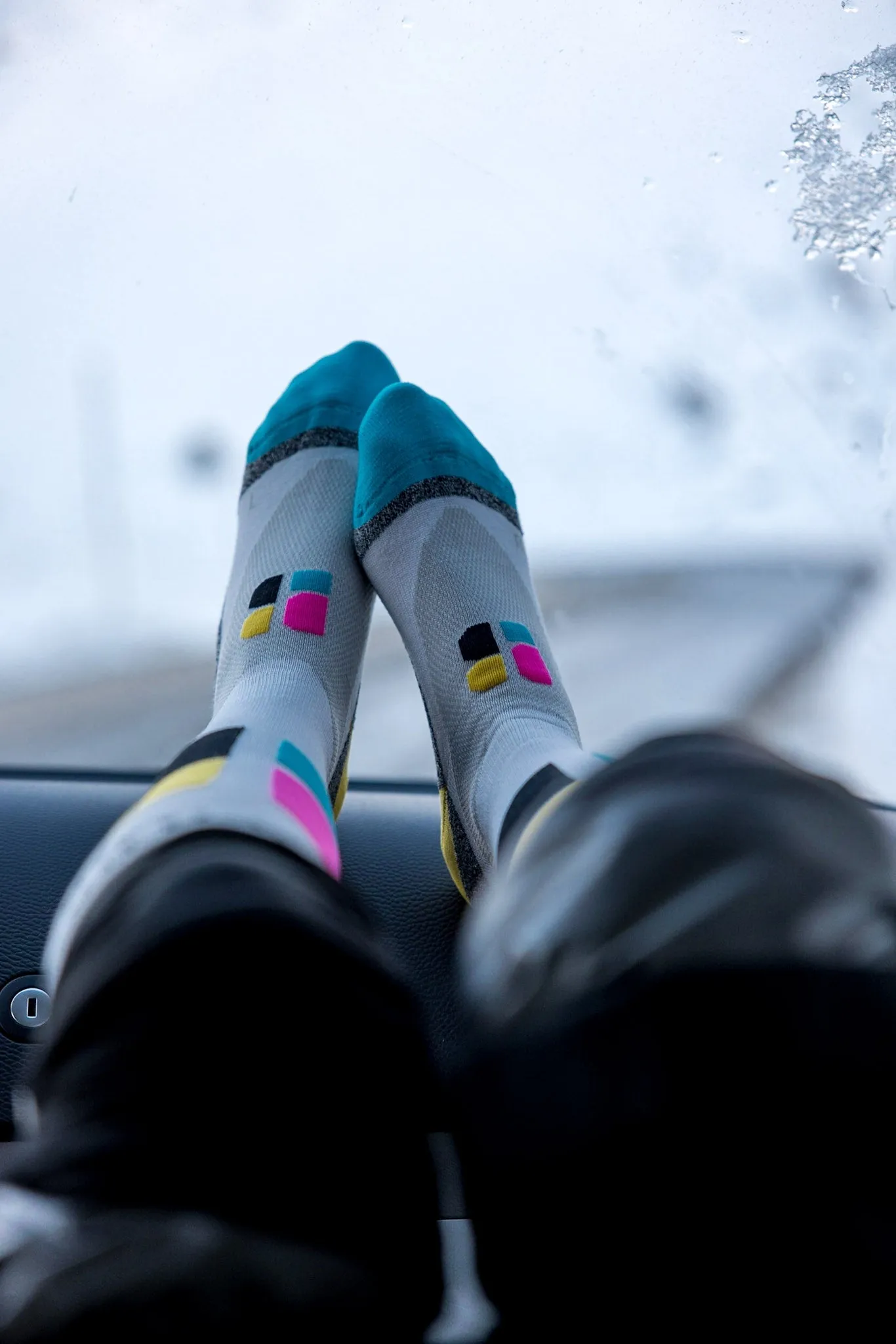 Technical Ski Socks Bamboo Freeride | White sold by Poederbaas product image thumbnail 3