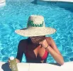 L'Ombre Straw Beach Hat sold by Poolside