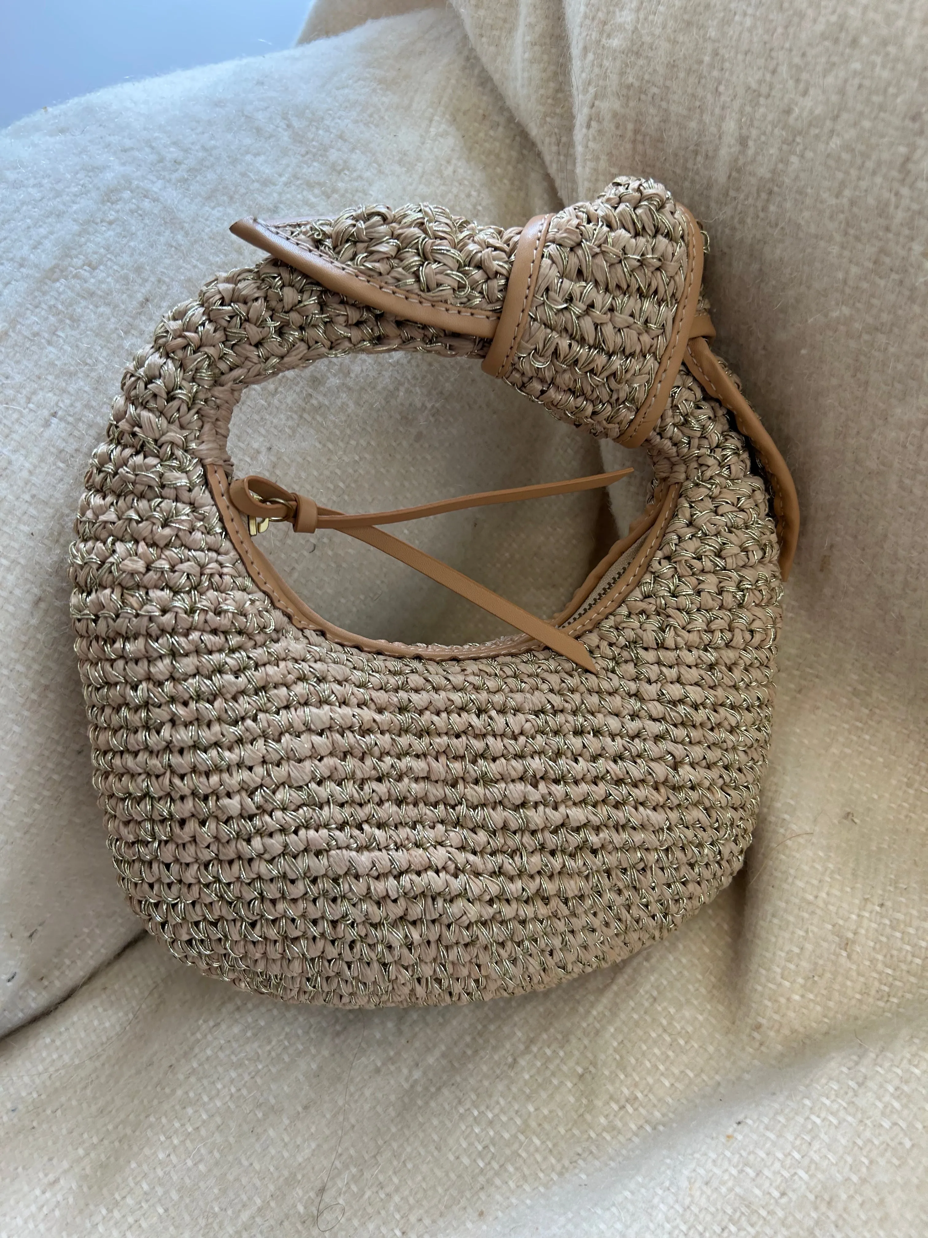SALE - Josie Knot Bag (Raffia x Lurex) sold by Poolside