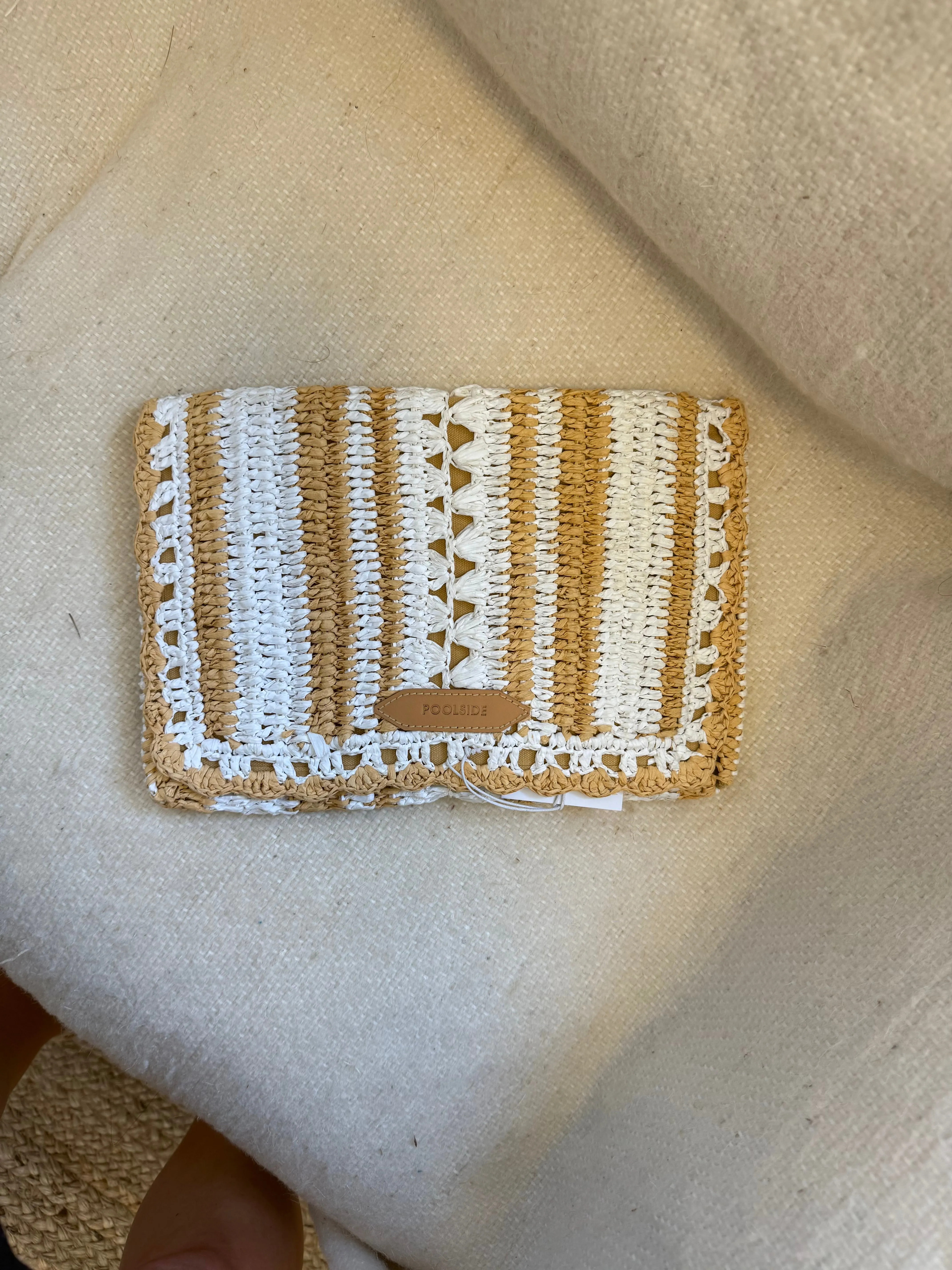 SALE - Striped Clutch sold by Poolside