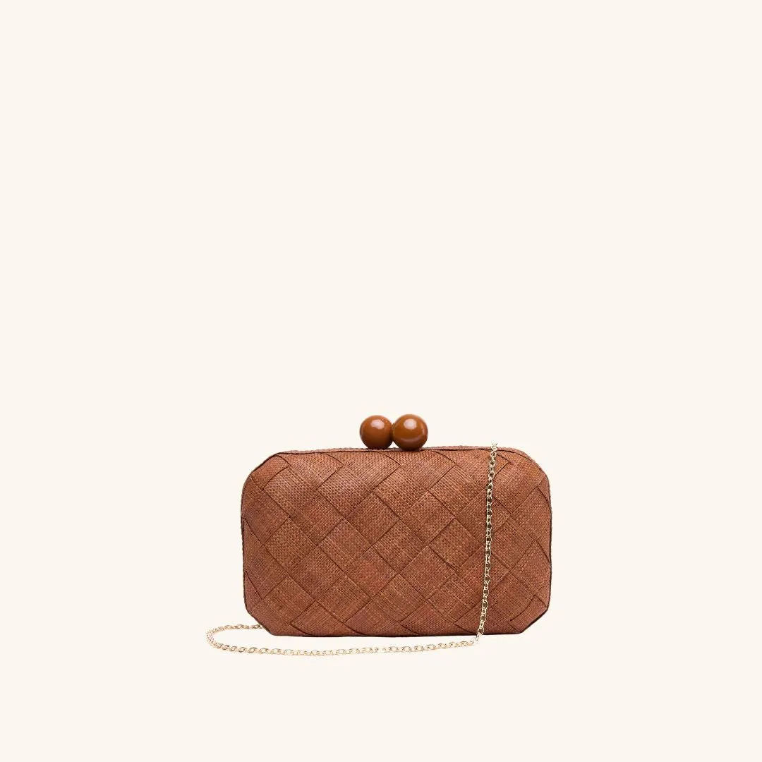The Island Clutch - Cocoa sold by Poolside