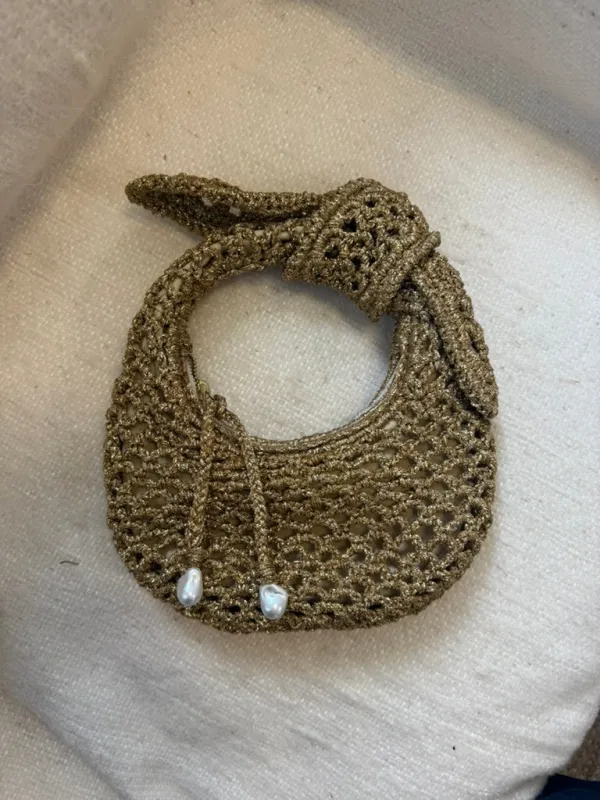 SALE - The Josie Knot Bag (Gold Mesh) sold by Poolside