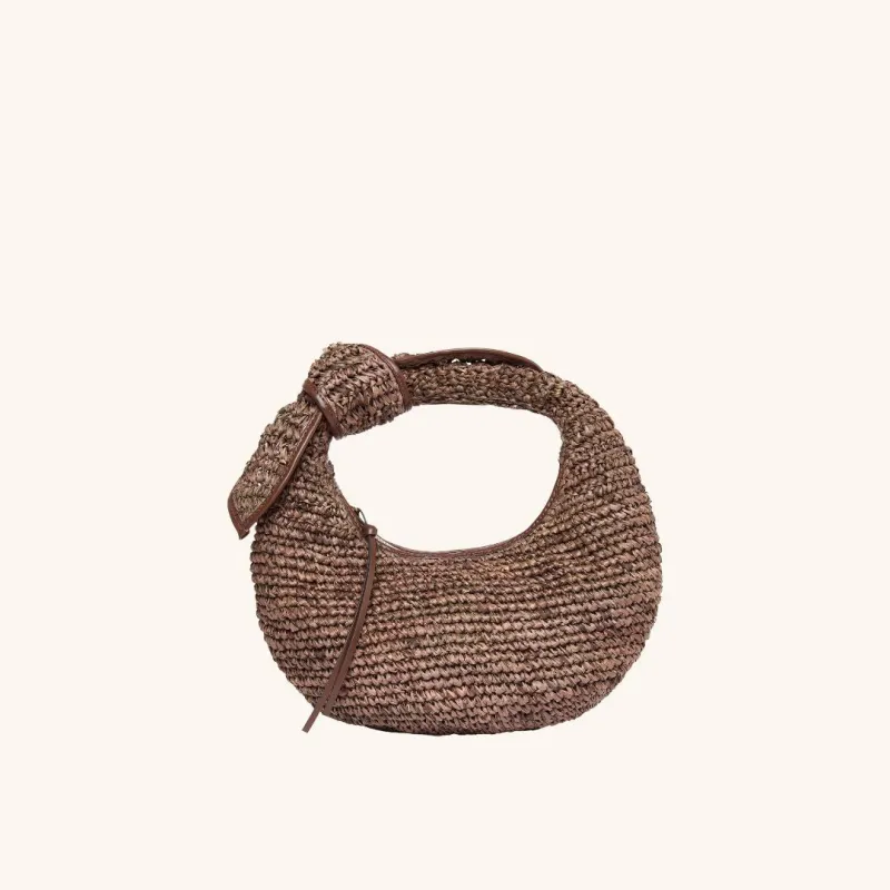 The Josie Knot Bag - Chocolate sold by Poolside