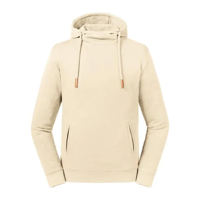Russell - Organic Hoge Hals Hoodie - Naturel - 100% Biologisch Katoen sold by Pure Kleding
