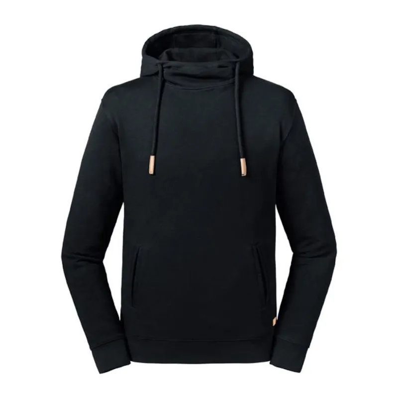 Russell - Organic  Hoge Hals Hoodie - Zwart - 100% Biologisch Katoen sold by Pure Kleding