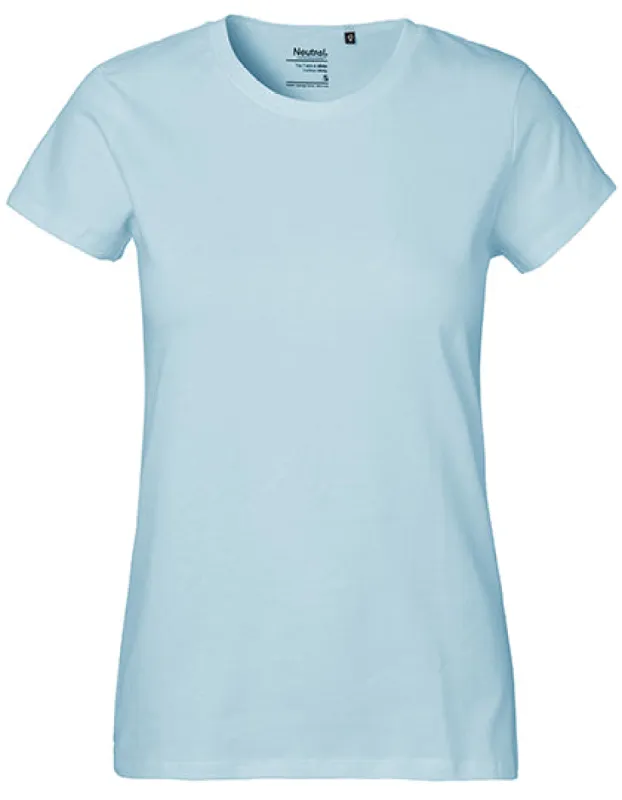 Neutral - Classic Dames T-Shirt - Light Blue - 100% Biologisch Katoen made by Pure Kleding