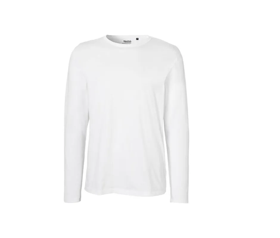 Neutral - Lange Mouwen T-shirt - Wit - 100% Duurzaam sold by Pure Kleding
