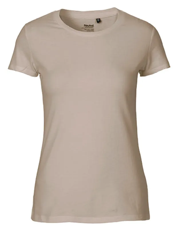 Neutral - Fit Dames T-shirt - Sand - 100% Biologisch Katoen sold by Pure Kleding