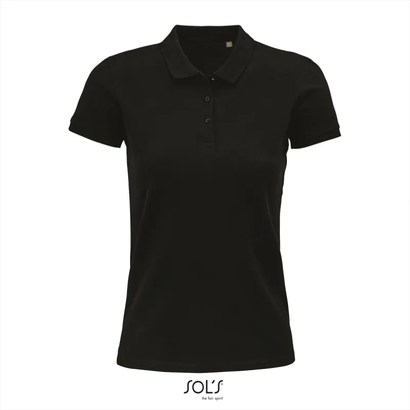 SOL'S - Planet Polo dames - Zwart - 100% Biologisch Katoen sold by Pure Kleding