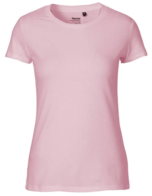 Neutral - Fit Dames T-shirt - Light Pink - 100% Biologisch Katoen sold by Pure Kleding