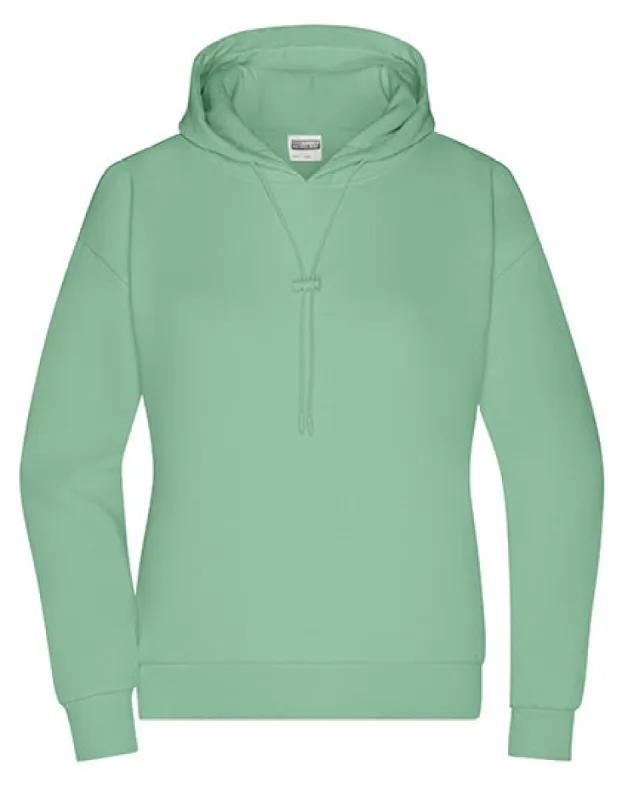 James & Nicholson - Lounge Hoodie Dames – Jade Green – Organic made by Pure Kleding