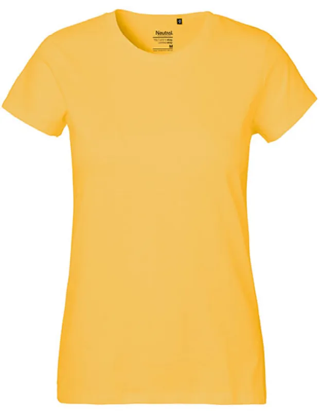 Neutral - Classic Dames T-Shirt - Yellow - 100% Biologisch Katoen sold by Pure Kleding