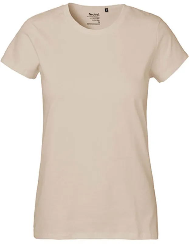 Neutral - Classic Dames T-Shirt - Sand - 100% Biologisch Katoen sold by Pure Kleding