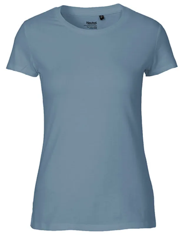 Neutral - Fit Dames T-shirt - Dusty Indigo - 100% Biologisch Katoen made by Pure Kleding