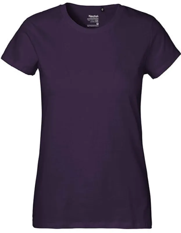 Neutral - Classic Dames T-Shirt - Purple - 100% Biologisch Katoen made by Pure Kleding