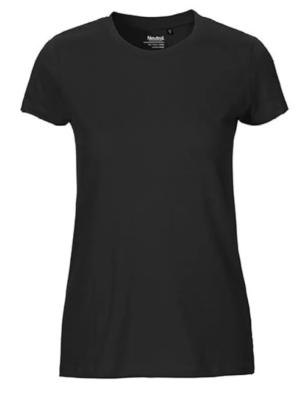 Neutral - Fit Dames T-shirt - Black - 100% Biologisch Katoen sold by Pure Kleding