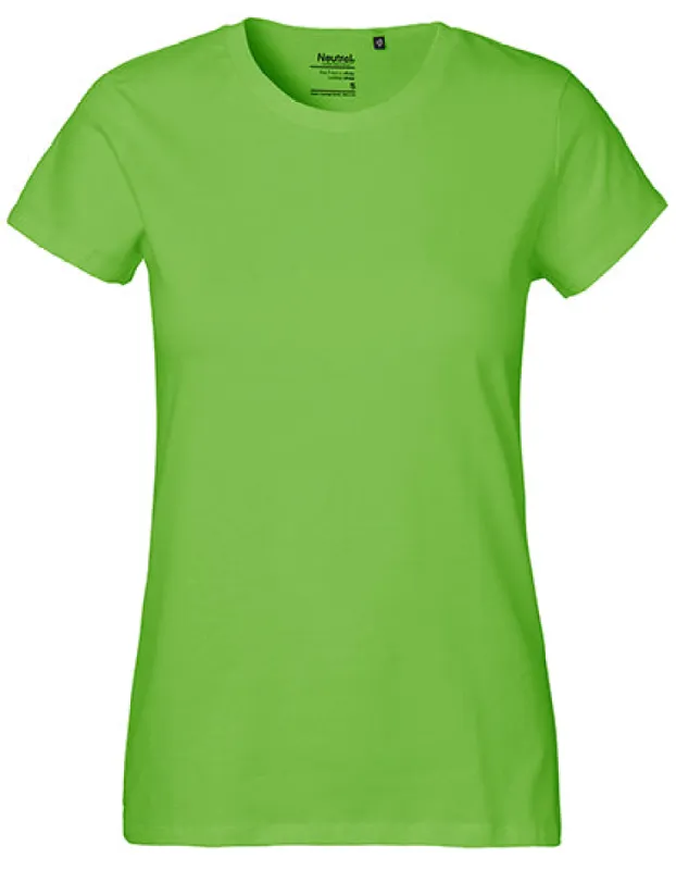 Neutral - Classic Dames T-Shirt - Lime - 100% Biologisch Katoen made by Pure Kleding