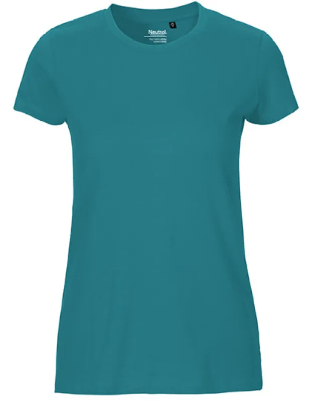 Neutral - Fit Dames T-shirt - Teal - 100% Biologisch Katoen sold by Pure Kleding