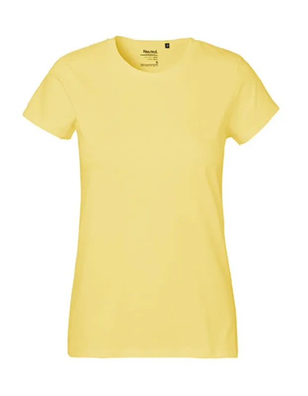 Neutral - Classic Dames T-Shirt - Dusty Yellow - 100% Biologisch Katoen sold by Pure Kleding