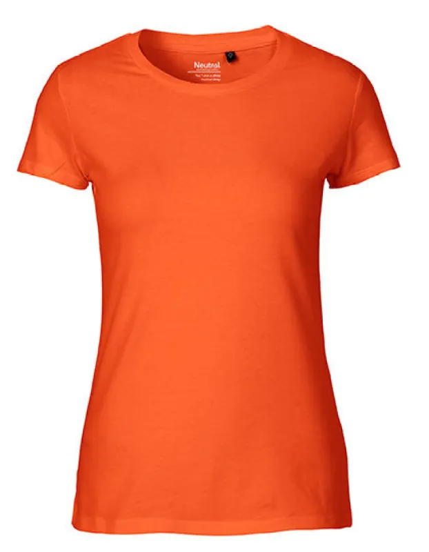 Neutral - Fit Dames T-shirt - Orange - 100% Biologisch Katoen sold by Pure Kleding