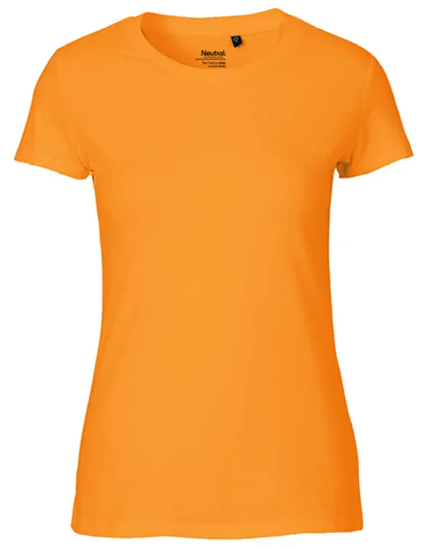 Neutral - Fit Dames T-shirt - Okay Orange - 100% Biologisch Katoen sold by Pure Kleding