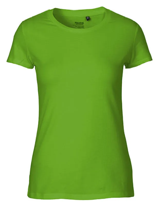 Neutral - Fit Dames T-shirt - Lime - 100% Biologisch Katoen sold by Pure Kleding