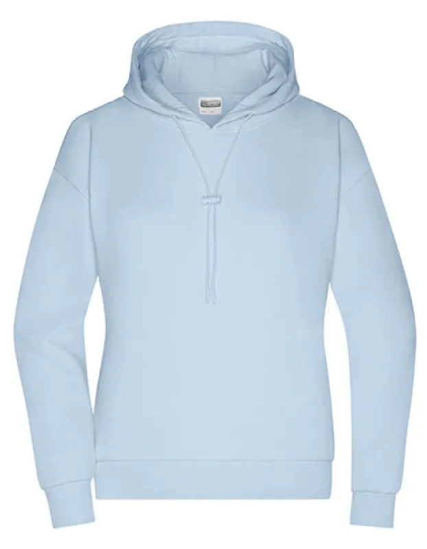 James & Nicholson - Lounge Hoodie Dames – Light Blue – Organic made by Pure Kleding