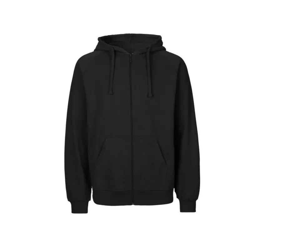 Neutral - Hoodie met Rits - Zwart - 100% Biologisch Katoen sold by Pure Kleding