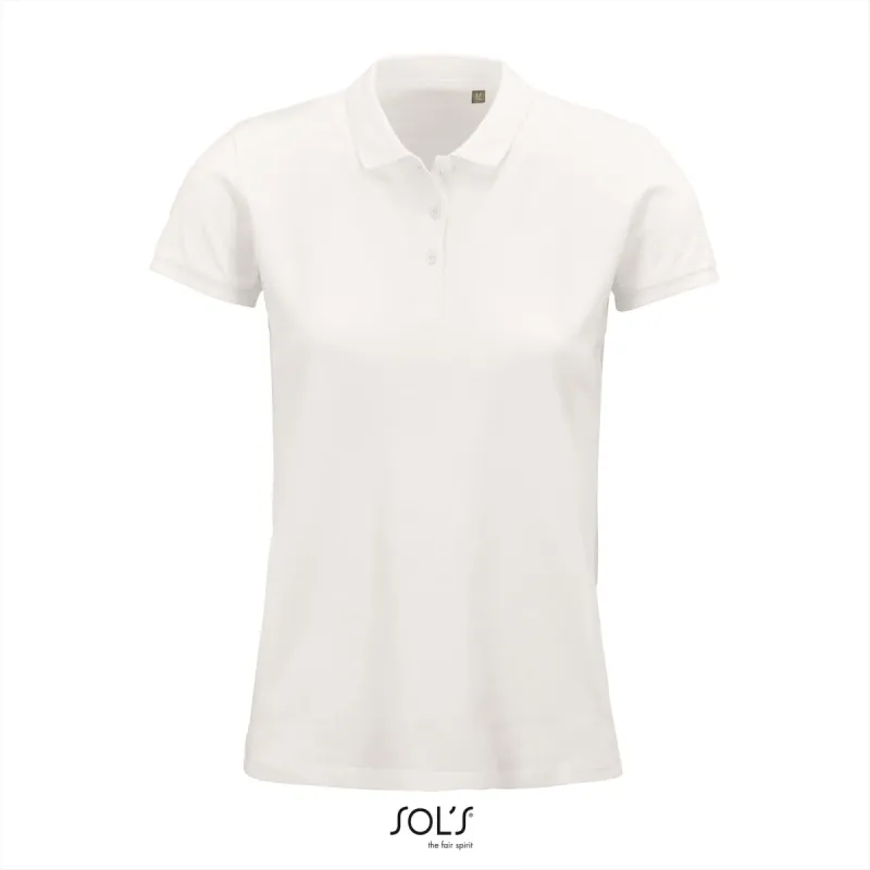 SOL'S - Planet Polo dames - Wit  - 100% Biologisch Katoen sold by Pure Kleding