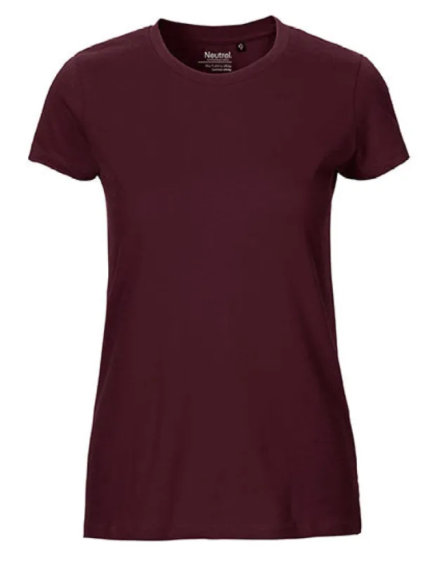 Neutral - Fit Dames T-shirt - Bordeaux - 100% Biologisch Katoen sold by Pure Kleding
