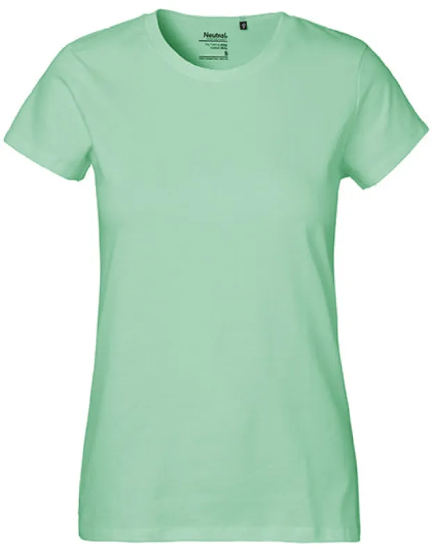 Neutral - Classic Dames T-Shirt - Dusty Mint - 100% Biologisch Katoen made by Pure Kleding