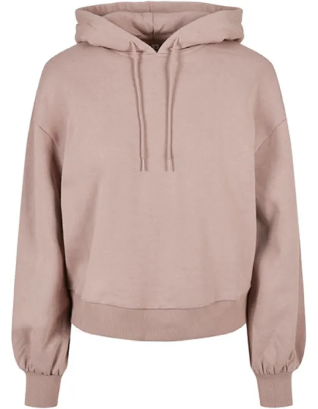 Build Your Brand – Oversized Hoodie Dames – Roze – 100% biologisch katoen sold by Pure Kleding