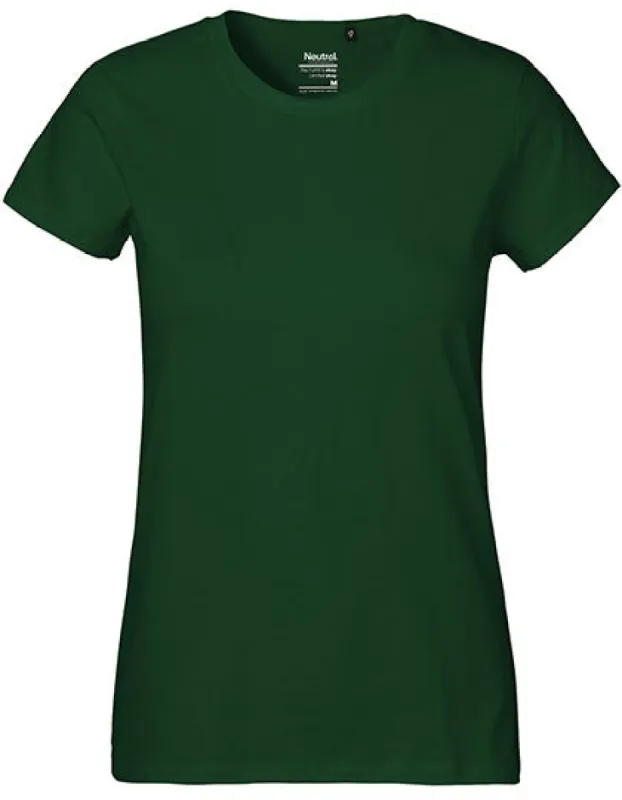 Neutral - Classic Dames T-Shirt - Bottle Green - 100% Biologisch Katoen made by Pure Kleding