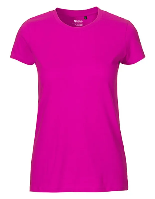 Neutral - Fit Dames T-shirt - Pink - 100% Biologisch Katoen sold by Pure Kleding