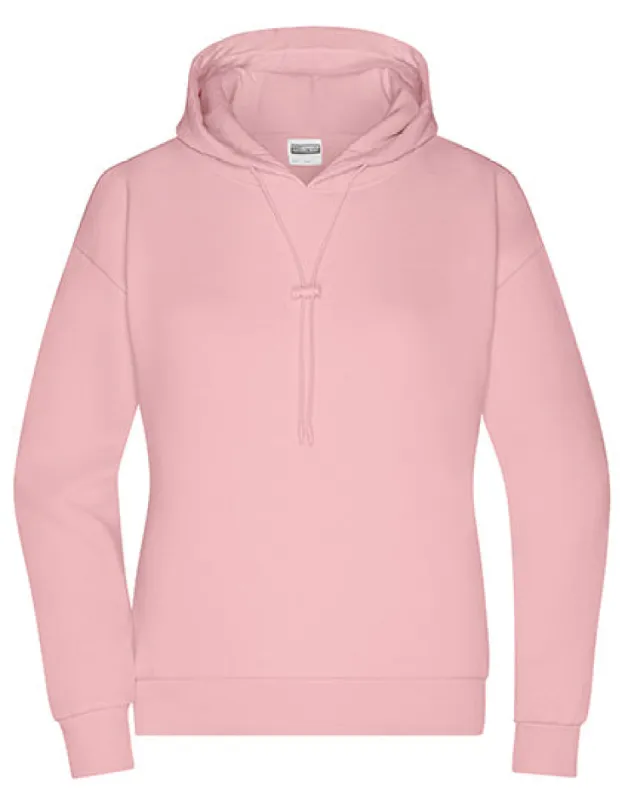 James & Nicholson - Lounge Hoodie Dames – Soft Pink – Organic made by Pure Kleding