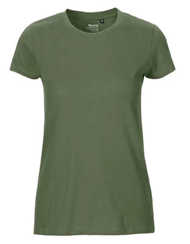 Neutral - Fit Dames T-shirt - Military - 100% Biologisch Katoen sold by Pure Kleding