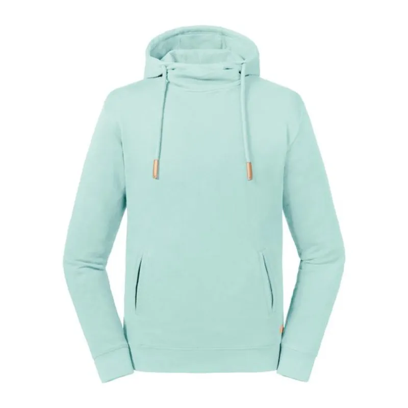 Russell - Organic  Hoge Hals Hoodie - Aqua - 100% Biologisch Katoen sold by Pure Kleding