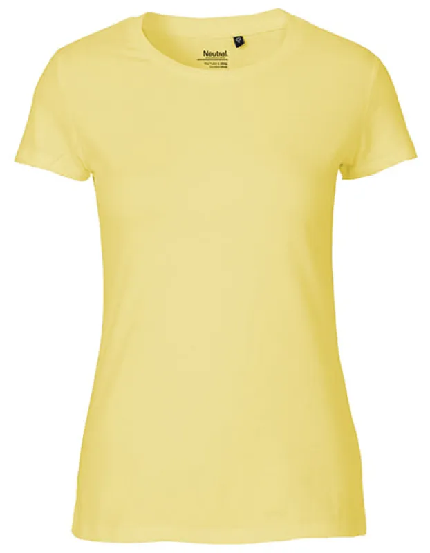 Neutral - Fit Dames T-shirt - Dusty Yellow - 100% Biologisch Katoen made by Pure Kleding