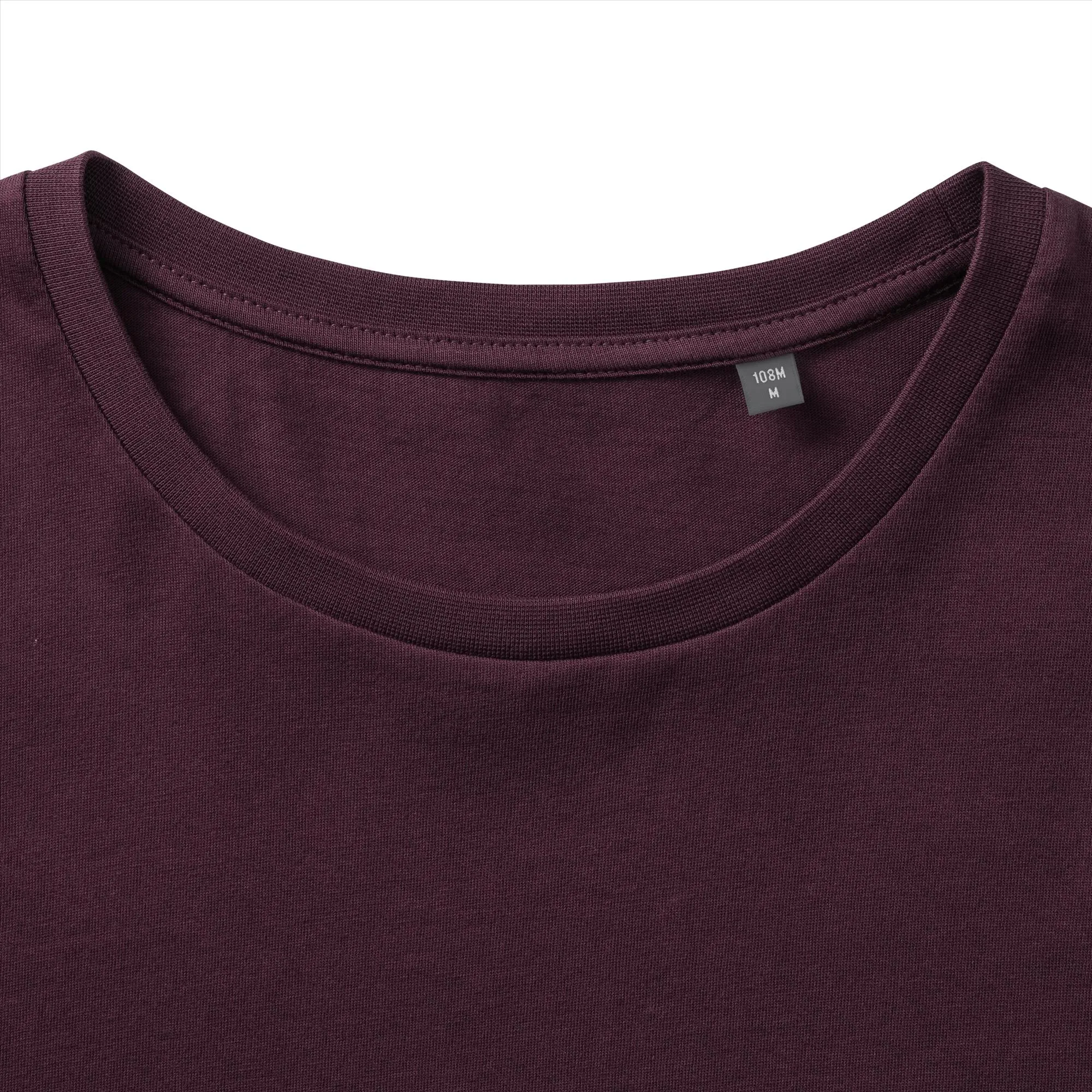 Russell - Pure Organic T-Shirt - Bordeauxrood - 100% Biologisch Katoen sold by Pure Kleding product image thumbnail 4