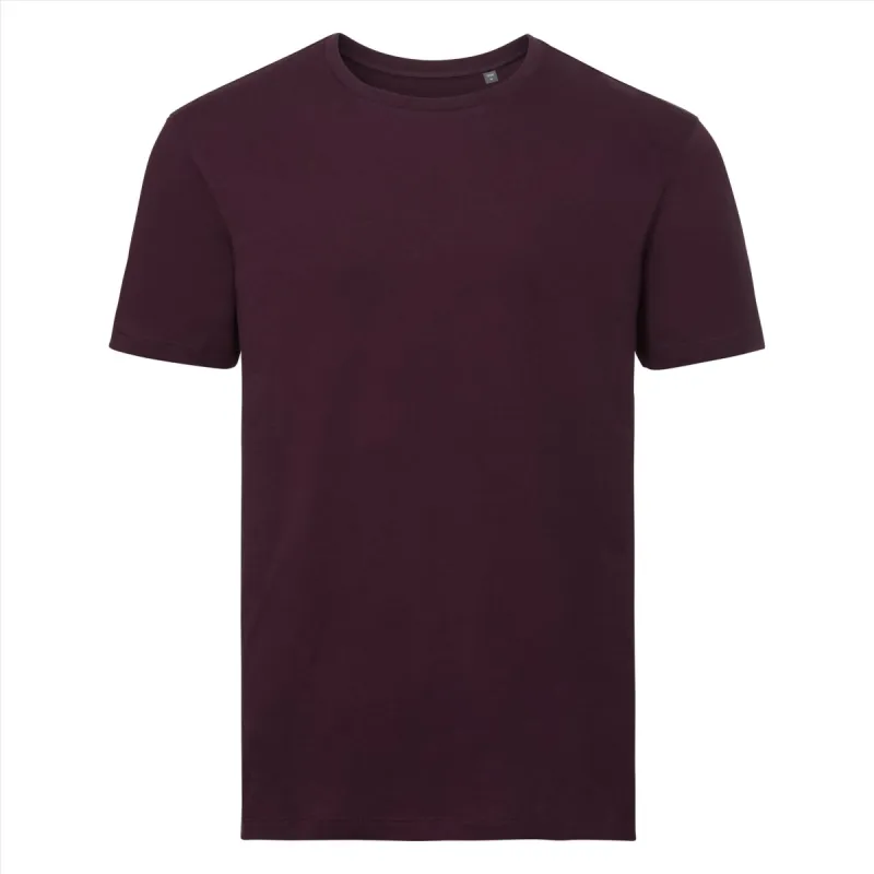 Russell - Pure Organic T-Shirt - Bordeauxrood - 100% Biologisch Katoen made by Russell Athletic