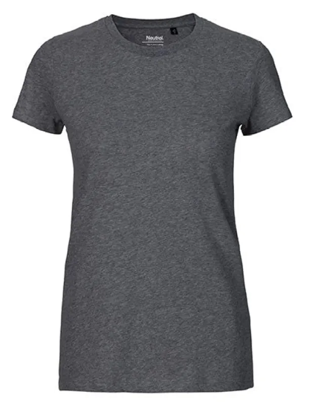 Neutral - Fit Dames T-shirt - Dark Heather - 100% Biologisch Katoen sold by Pure Kleding