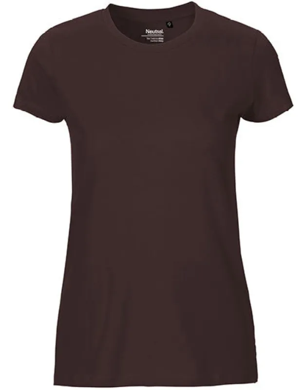 Neutral - Fit Dames T-shirt - Brown - 100% Biologisch Katoen sold by Pure Kleding