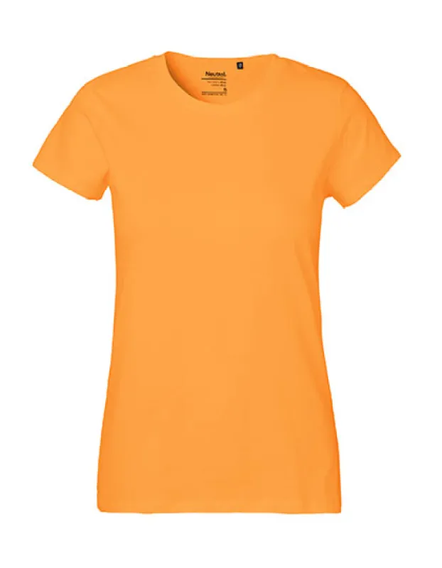 Neutral - Classic Dames T-Shirt - Okay Orange - 100% Biologisch Katoen made by Pure Kleding