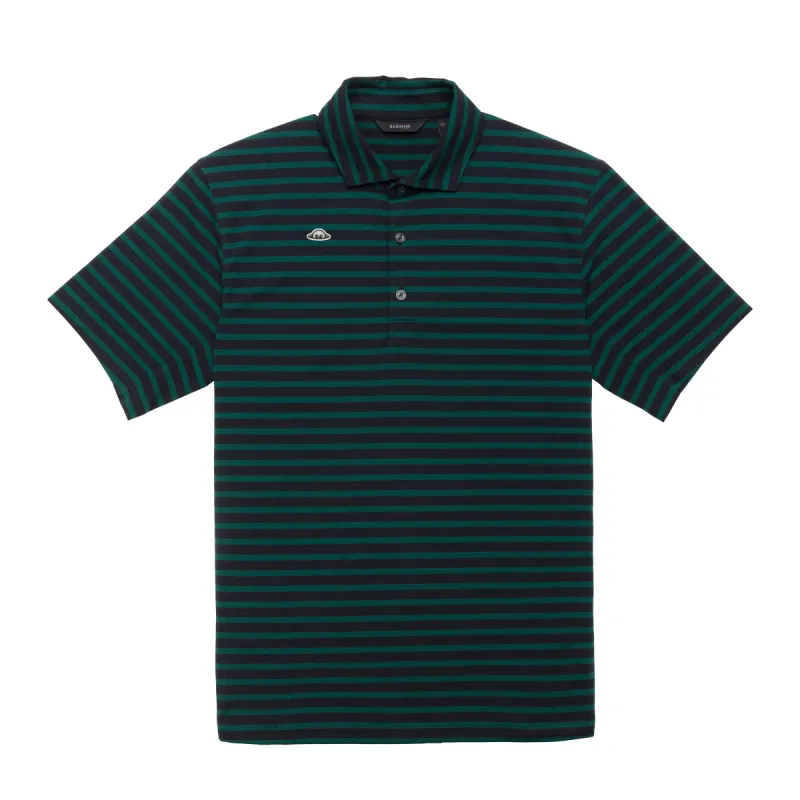 Hudson Recycled Vintage Stripe Polo - Blue Graphite/Forest Stripe sold by RADMOR