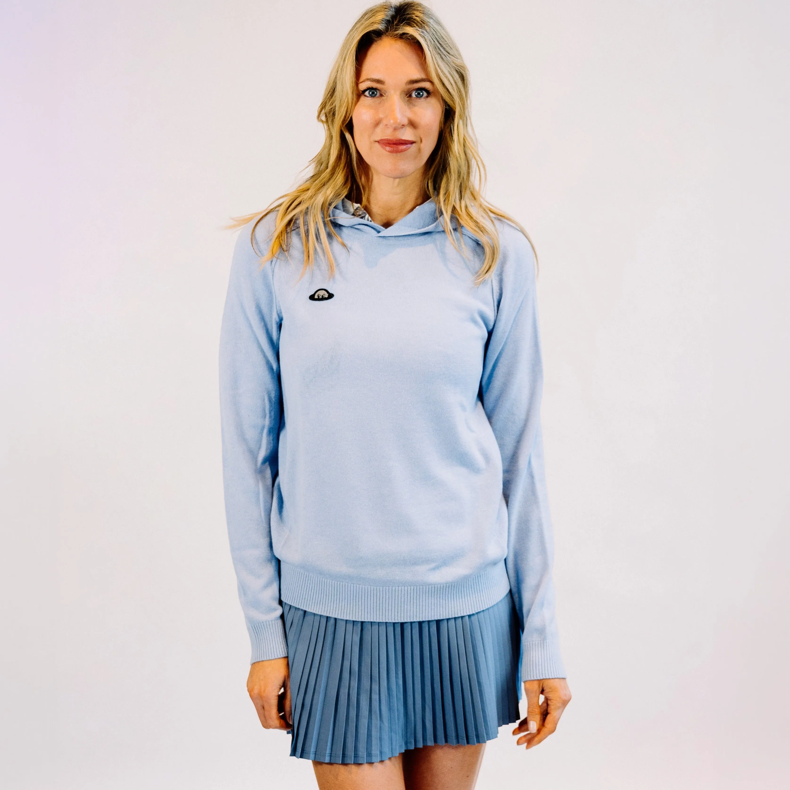 RADMerino Cashmere Blend Unisex Hoodie Sweater - Frost Blue sold by RADMOR product image thumbnail 3