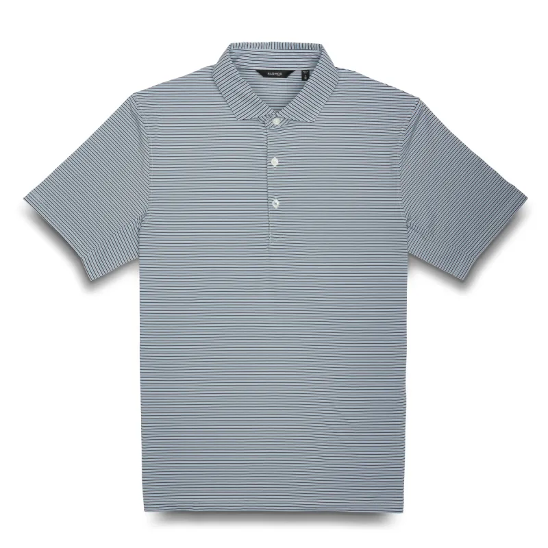 Taylor Recycled Mercer Stripe Polo - Slate / Navy sold by RADMOR