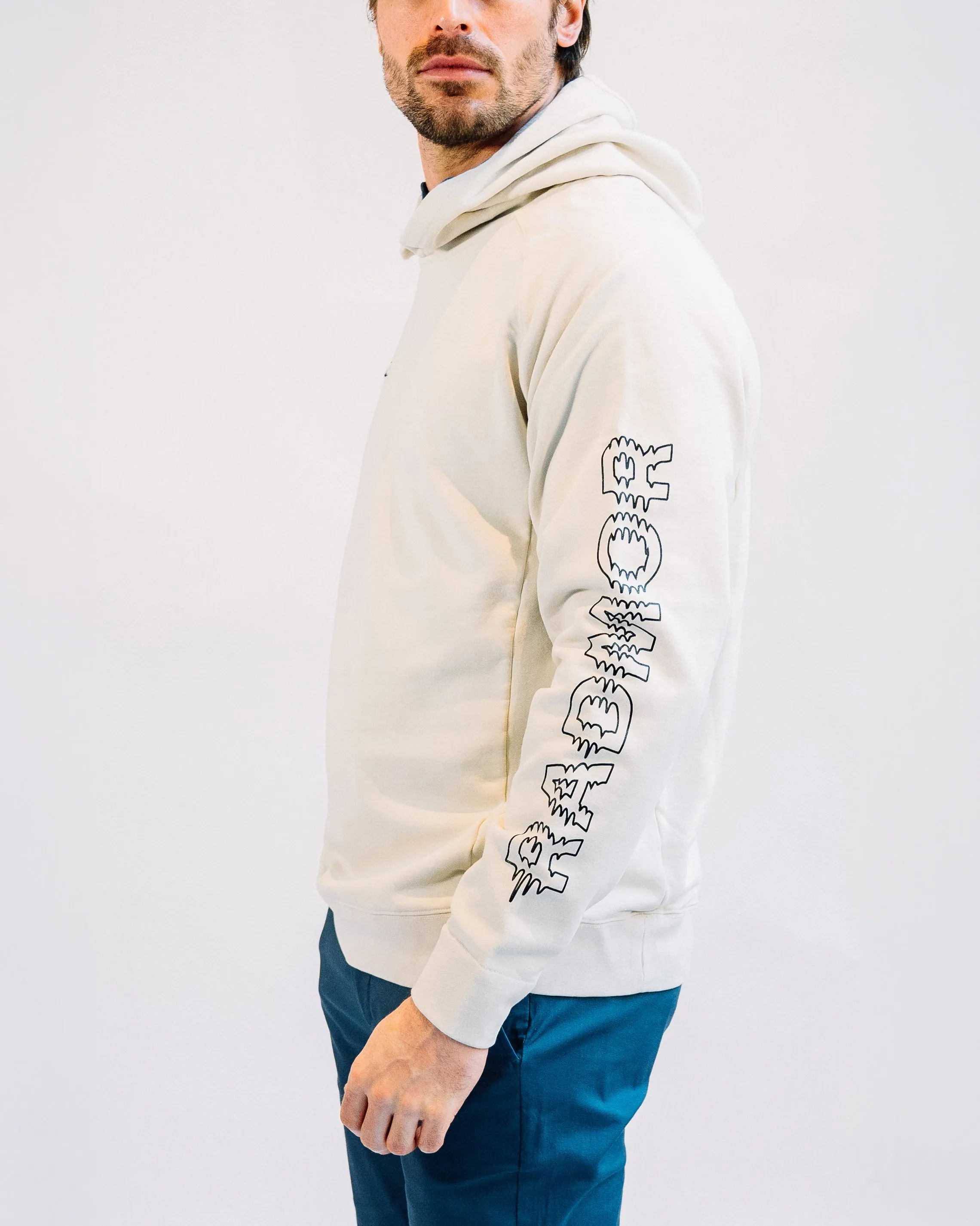 Higgins 'Static' Sleeve Print Hoodie - Birch sold by RADMOR product image thumbnail 5