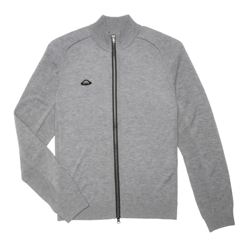 RADMerino Cashmere Blend Zip Cardigan Sweater - Heather Grey sold by RADMOR