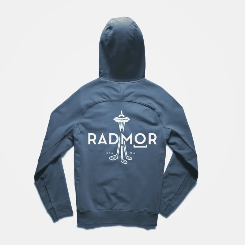 Higgins Space Needle Hoodie - True Blue made by RADMOR